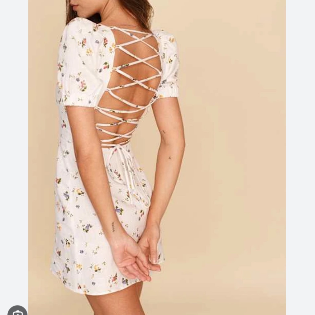 Nwot Reformation Lianne Linen Dress In Floral Size 8